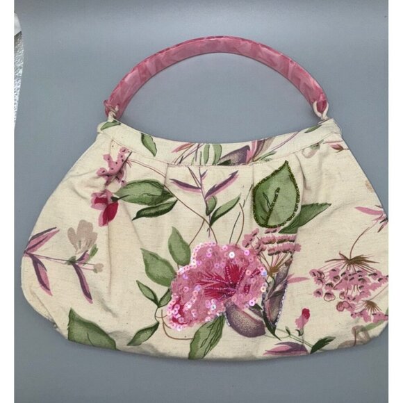 Vintage Beaded Floral Jacket & Matching Handbag Purse Cotton/Flax Plus Size 1X - Picture 15 of 16